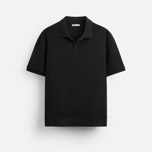 Zara Men's Black Polo Shirt